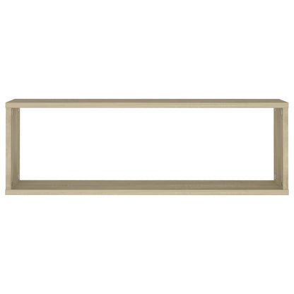 Étagères cube murales 2 pcs chêne sonoma bois d'ingénierie