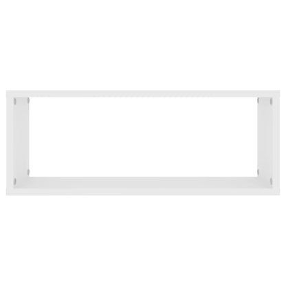 Étagères murales cube 2 pcs Blanc 60x15x23 cm Bois d’ingénierie