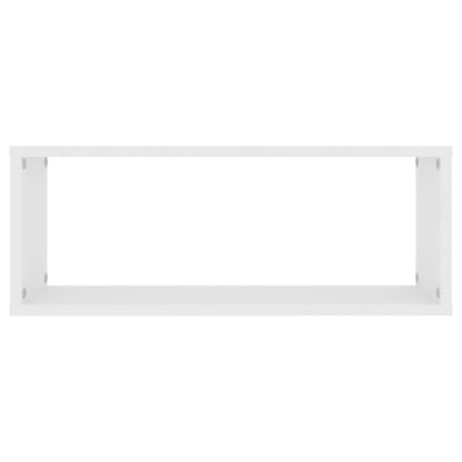 Étagères murales cube 4 pcs Blanc 60x15x23 cm Bois d’ingénierie