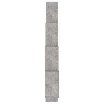 Étagère murale cube Gris béton 90x15x119 cm Bois d’ingénierie