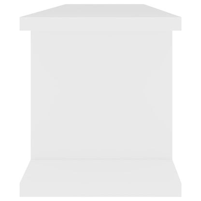 Étagères murales 2 pcs Blanc 75x18x20 cm bois d'ingénierie