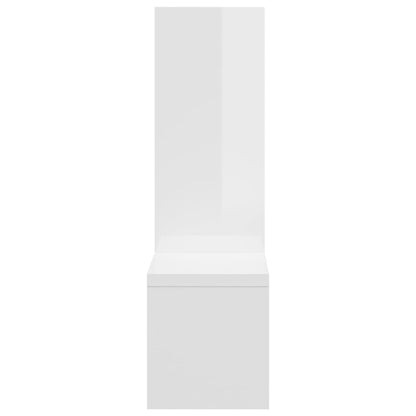 Étagères murales 2pcs blanc brillant 50x15x50cm bois ingénierie