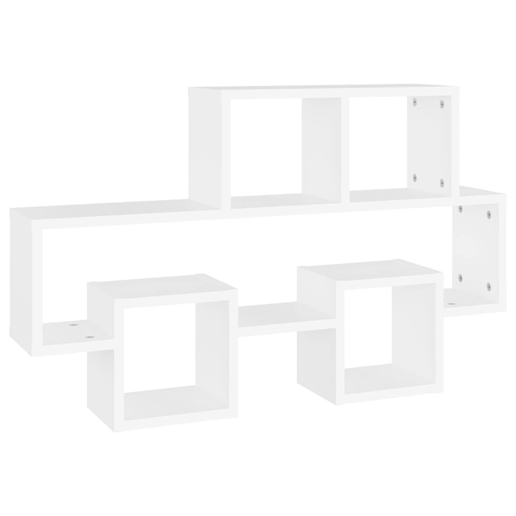 Étagère murale forme d'auto Blanc 82x15x51 cm Bois d’ingénierie