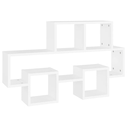 Étagère murale forme d'auto Blanc 82x15x51 cm Bois d’ingénierie