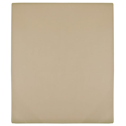 Draps-housses Jersey 2 pcs Taupe 160x200 cm Coton