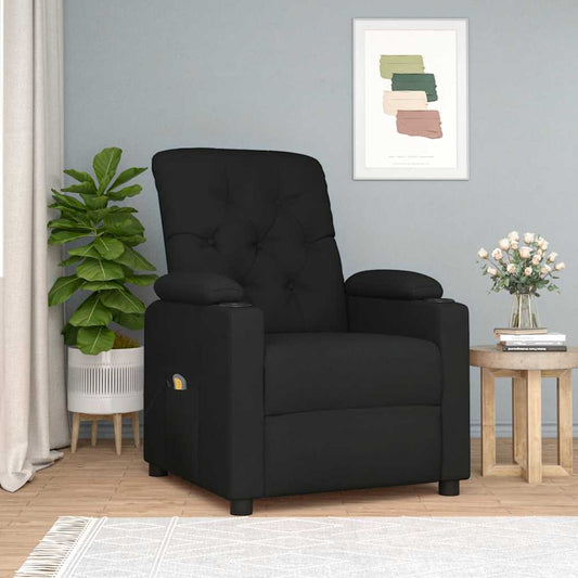 Fauteuil de massage Noir Tissu