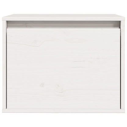 Armoire murale Blanc 45x30x35 cm Bois de pin massif