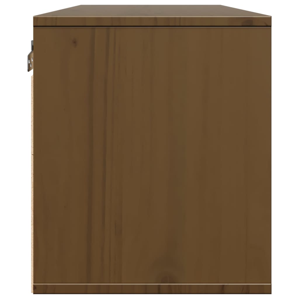 Armoires murales 2pcs Marron miel 45x30x35cm Bois de pin massif