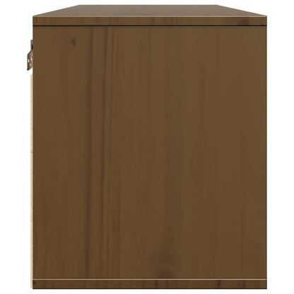 Armoires murales 2pcs Marron miel 45x30x35cm Bois de pin massif
