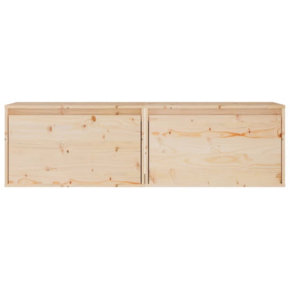 Armoires murales 2 pcs 60x30x35 cm Bois de pin massif