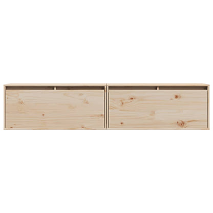Armoires murales 2 pcs 80x30x35 cm Bois de pin massif