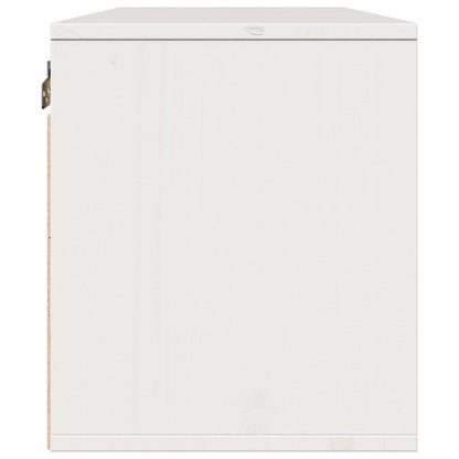 Armoire murale Blanc 80x30x35 cm Bois de pin massif