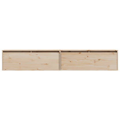 Armoires murales 2 pcs 100x30x35 cm Bois de pin massif