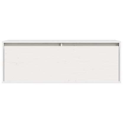 Armoire murale Blanc 100x30x35 cm Bois de pin massif