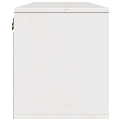Armoire murale Blanc 100x30x35 cm Bois de pin massif
