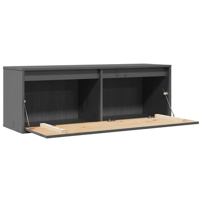 Armoire murale Gris 100x30x35 cm Bois de pin massif