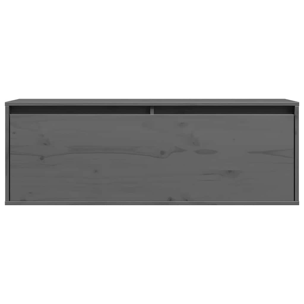 Armoire murale Gris 100x30x35 cm Bois de pin massif
