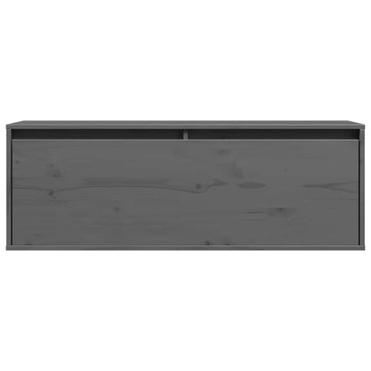 Armoire murale Gris 100x30x35 cm Bois de pin massif