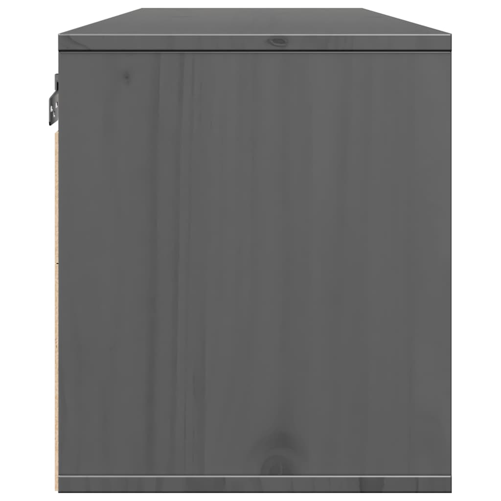 Armoire murale Gris 100x30x35 cm Bois de pin massif