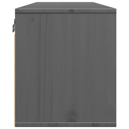 Armoire murale Gris 100x30x35 cm Bois de pin massif