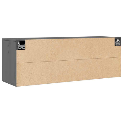 Armoire murale Gris 100x30x35 cm Bois de pin massif