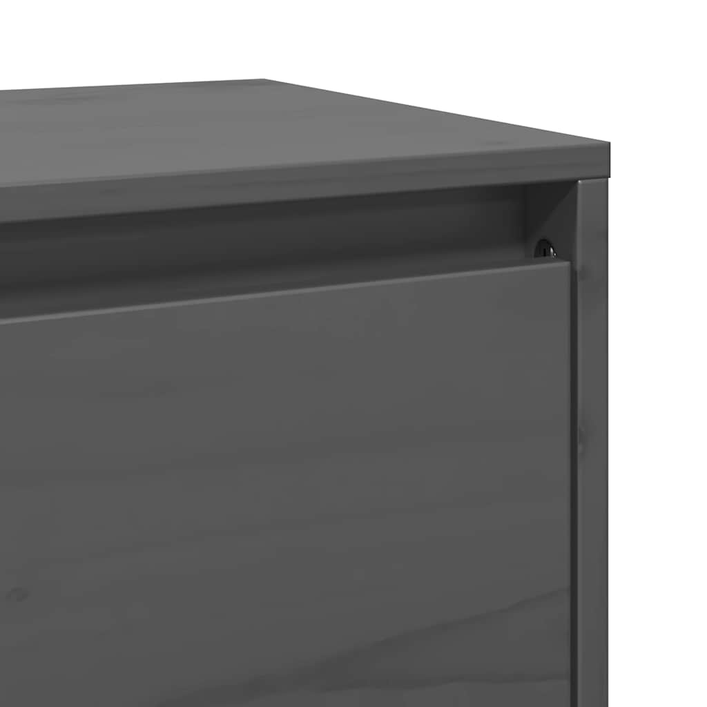 Armoire murale Gris 100x30x35 cm Bois de pin massif