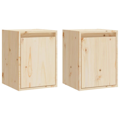 Armoires murales 2 pcs 30x30x40 cm Bois de pin massif