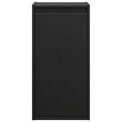 Armoires murales 2 pcs Noir 30x30x60 cm Bois de pin massif