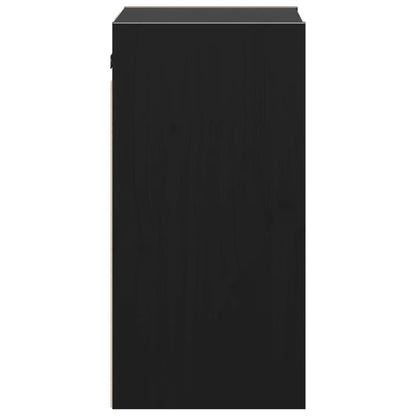 Armoires murales 2 pcs Noir 30x30x60 cm Bois de pin massif