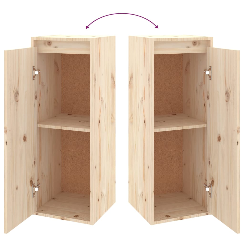 Armoires murales 2 pcs 30x30x80 cm Bois de pin massif