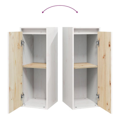 Armoires murales 2 pcs Blanc 30x30x80 cm Bois de pin massif
