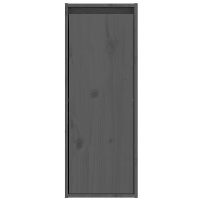 Armoires murales 2 pcs Gris 30x30x80 cm Bois de pin massif