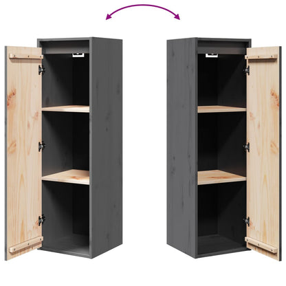Armoires murales 2 pcs Gris 30x30x100 cm Bois de pin massif