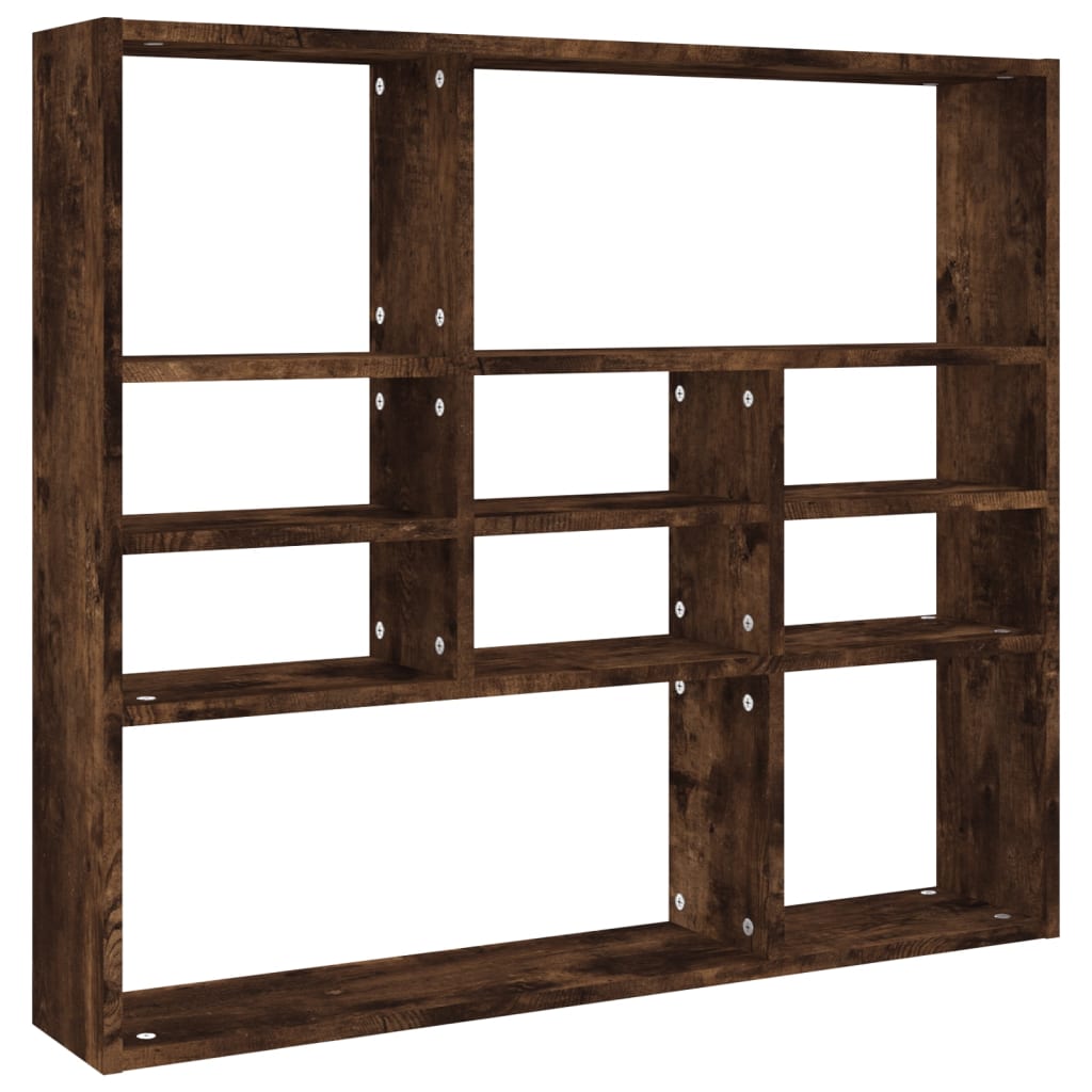 Étagère murale Chêne fumé 90x16x78 cm Bois d'ingénierie