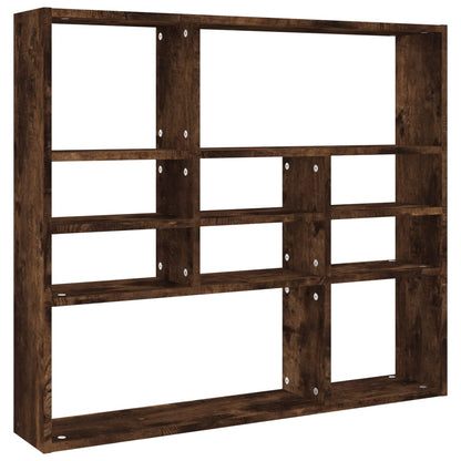Étagère murale Chêne fumé 90x16x78 cm Bois d'ingénierie
