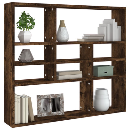 Étagère murale Chêne fumé 90x16x78 cm Bois d'ingénierie