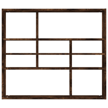Étagère murale Chêne fumé 90x16x78 cm Bois d'ingénierie