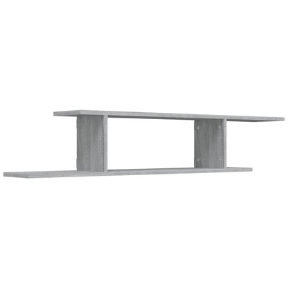 Étagère TV murale Sonoma gris 125x18x23 cm Bois d'ingénierie