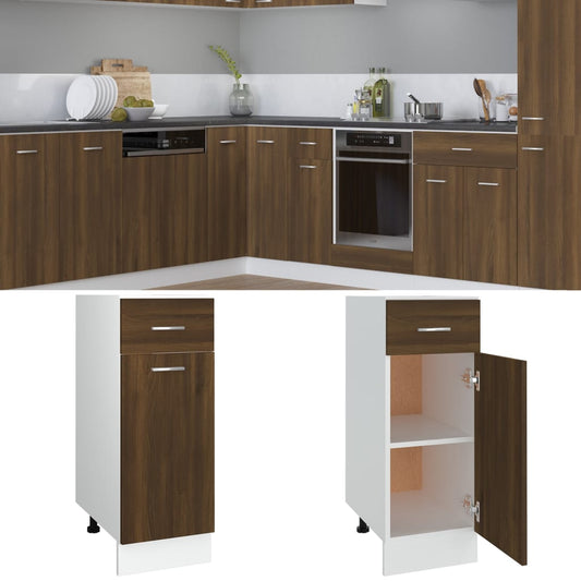 Armoire à tiroirs "Lyon" Chêne brun 30 x 46 x 81,5 cm Bois d'ingénierie