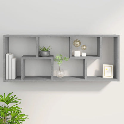 Étagère murale Sonoma gris 36x16x90 cm Bois d'ingénierie
