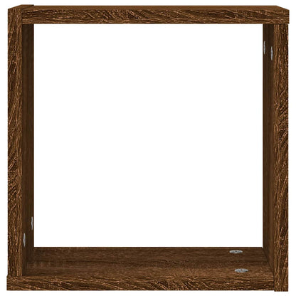 Étagères murales sous forme cube 2 pcs chêne marron 30x15x30cm