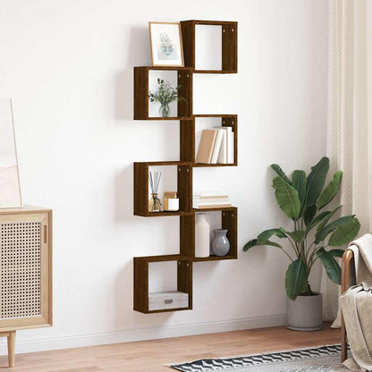Étagères murales sous forme cube 6 pcs chêne marron 30x15x30cm