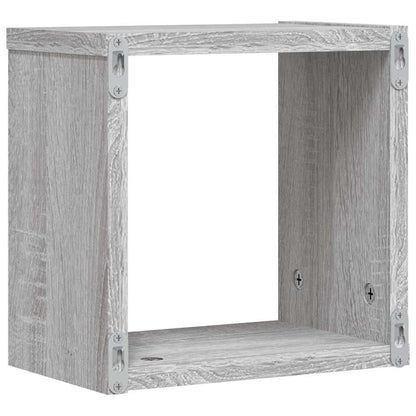 Étagères Murales 4 pcs Gris 26 x 15 x 26 cm Bois d'ingénierie