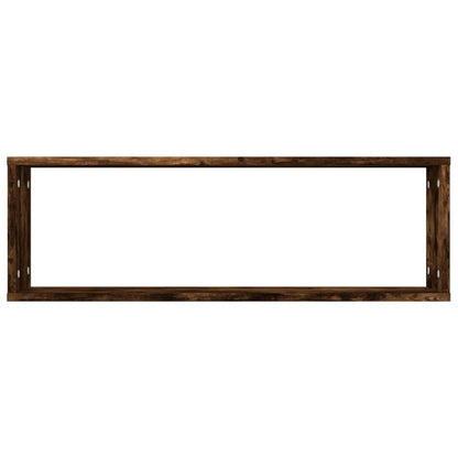 Étagères murales cubiques 2 pcs Chêne fumé 80x15x26,5 cm