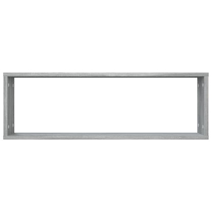 Étagères murales cubiques 4 pcs Sonoma gris 80x15x26,5 cm