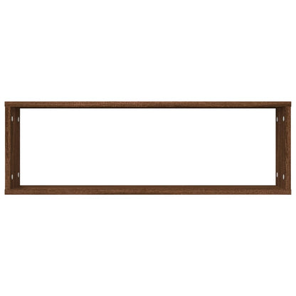Étagères murales cubiques 2 pcs Chêne marron 80x15x26,5 cm