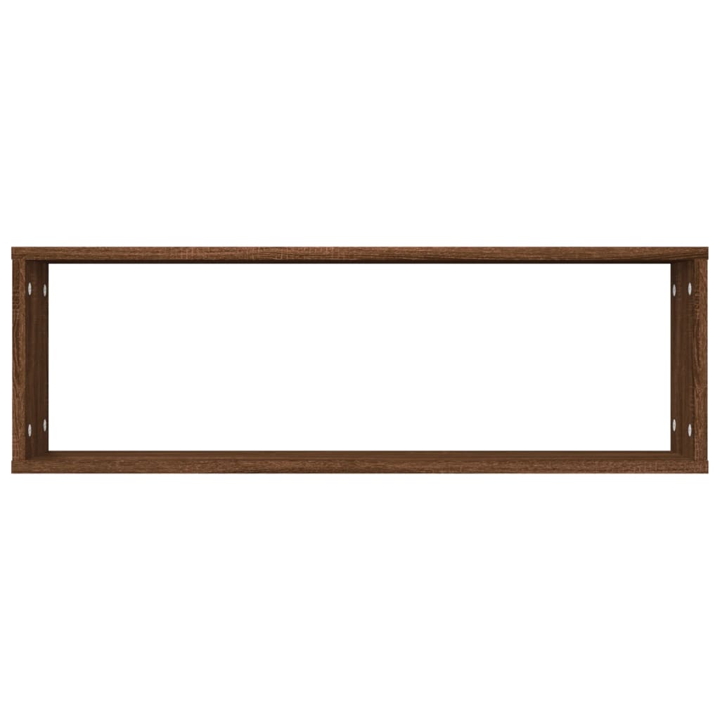 Étagères murales cubiques 4 pcs Chêne marron 80x15x26,5 cm
