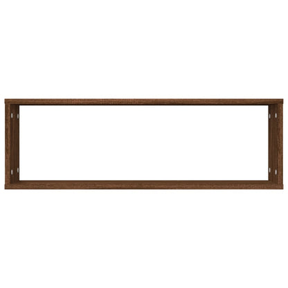 Étagères murales cubiques 4 pcs Chêne marron 80x15x26,5 cm