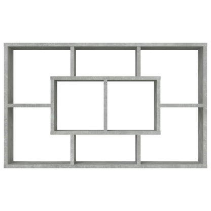 Étagère murale Gris béton 85x16x52,5 cm Bois d'ingénierie