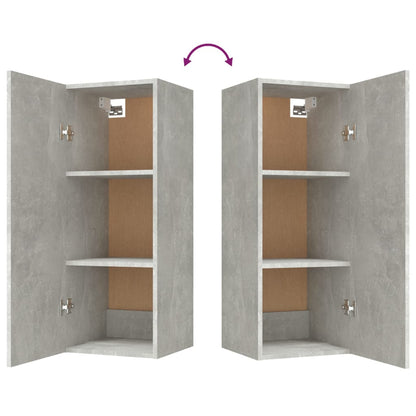 Armoire murale Gris béton 34,5x34x90 cm Bois d'ingénierie
